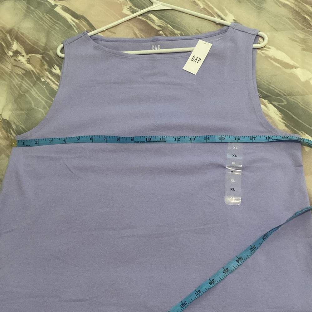 Gap Lavender Sleeveless Women's Top XL 96 cot 4 spandex PTP 20in & stretches NWT - Picture 8 of 9